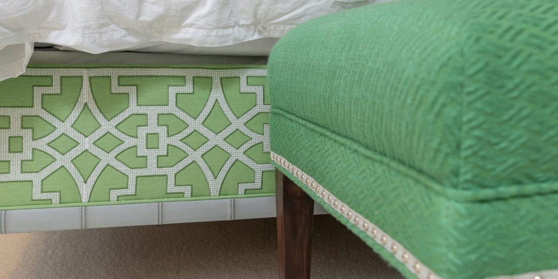 Ginger Woods Lime Ottoman