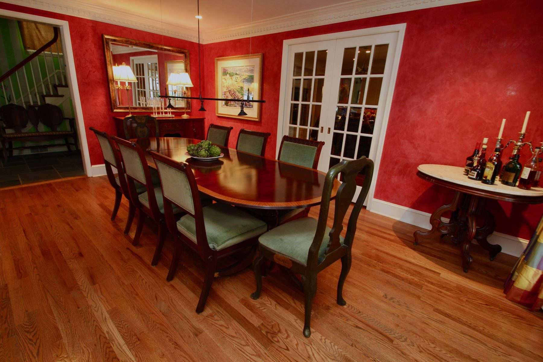 Ginger Woods Dining Room with Textured Walls